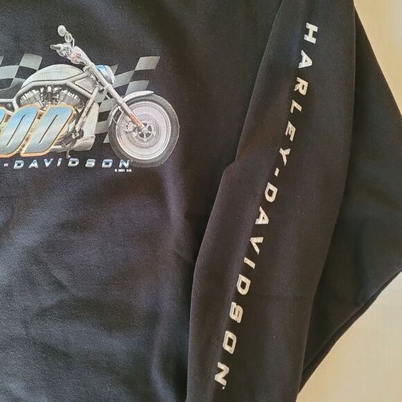 Vintage 2001 Harley-Davidson V-Rod Crewneck Sweatshirt Men’s L Black NWOT - Picture 5 of 12